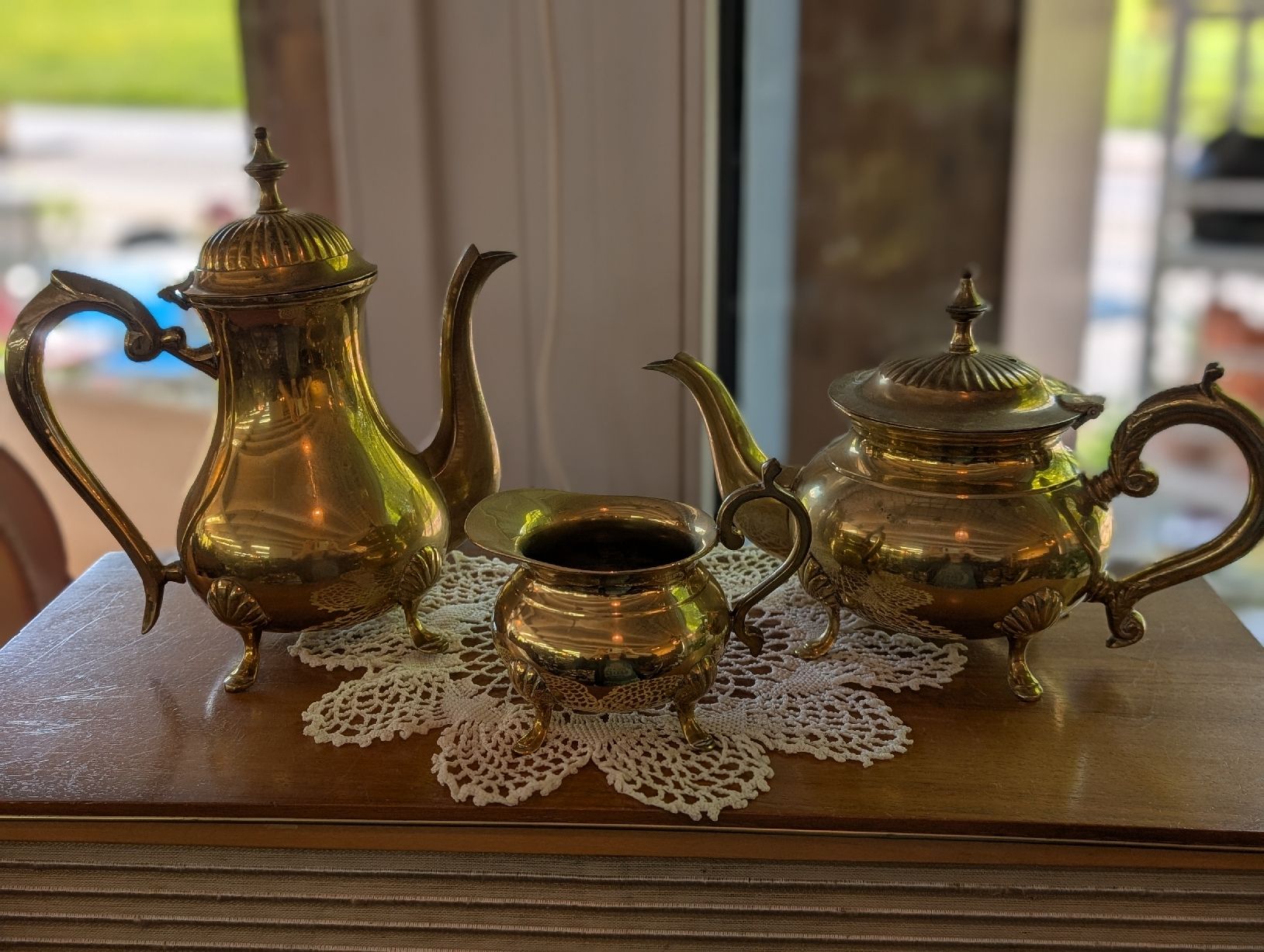 Teiere: Elegantes Messing Kaffee- / Teeset – Usato da Adligenswil venduto da karinma