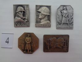 5 Militärabzeichen Metall - 1936,1937,1939,1940,1941