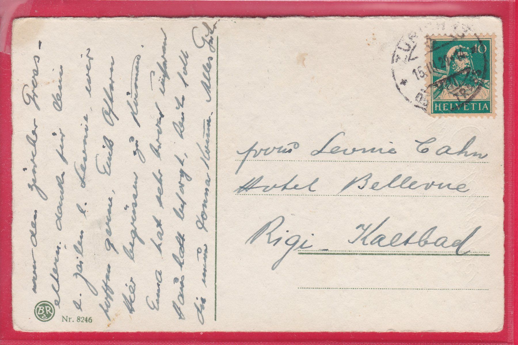 Cartoline postali: HERZLICHE OSTERGRÜSSE, 15.3.1929 – Usato da Oberrieden venduto da Gebirgsstelze 1