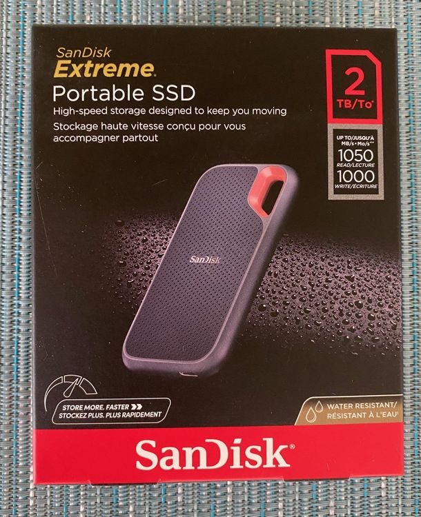 SanDisk Extreme Portable SSD V2 2TB USB-C Anthrazit NEU OVP | Kaufen ...