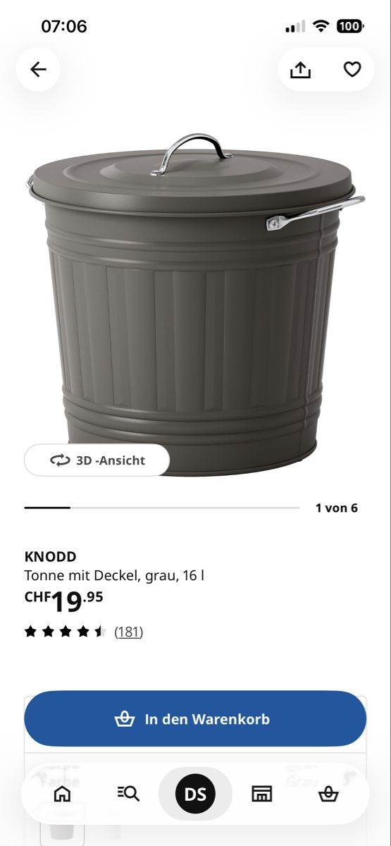 Ikea Cestini per rifiuti: IKEA KNODD Apfaleimer – Usato da Bern venduto da Dafi7 4