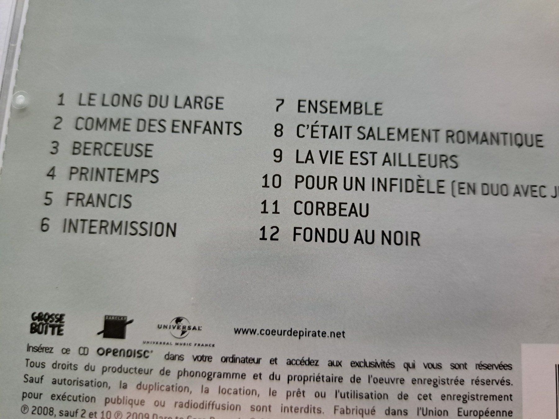 CD: Cd Coeur de Pirate - Coeur de Pirate  – Usato da Pully venduto da bro_n52j 2