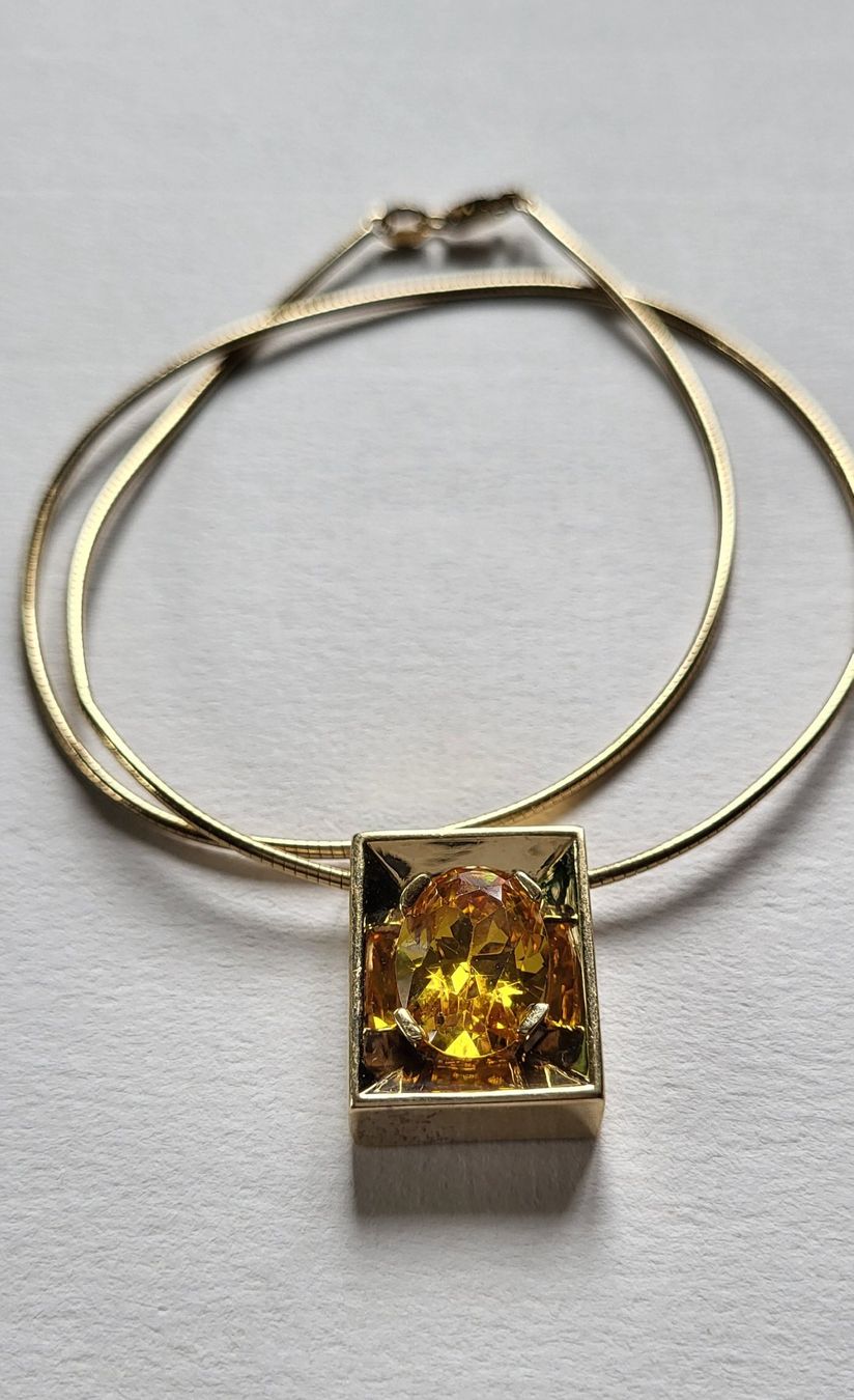 Catenine: Gold 585 Collier Mit Stein Anhänger – Usato da Wald ZH venduto da Aniade 9