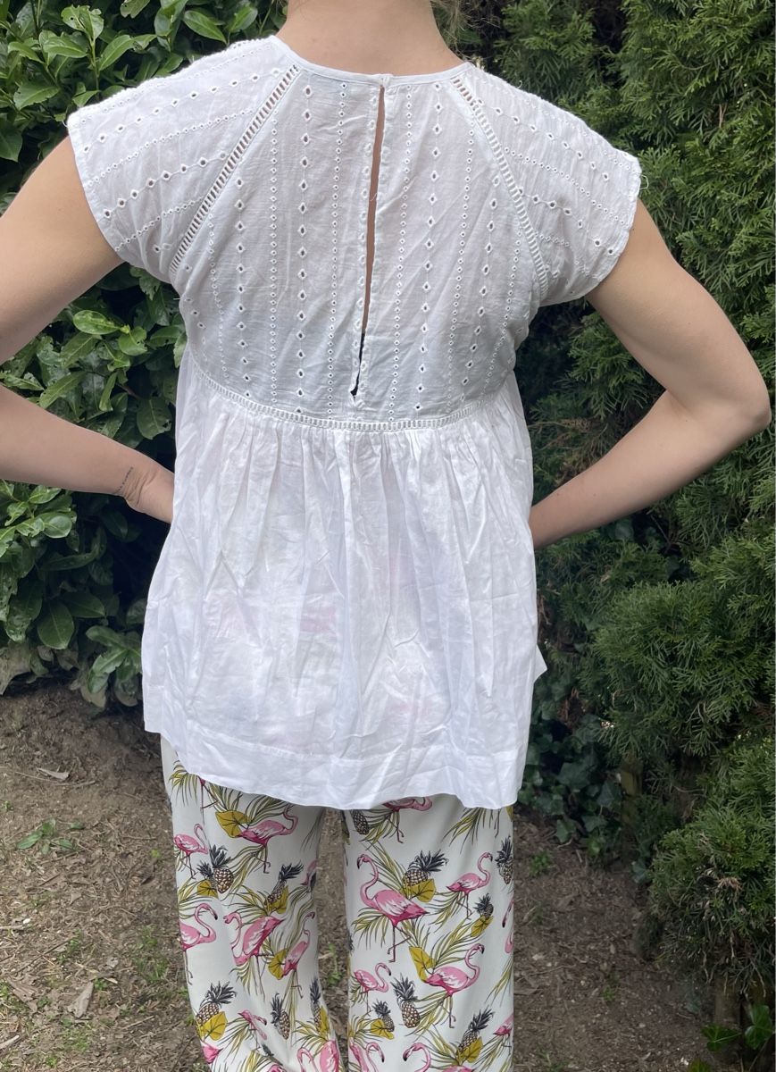 Blusen: Blusa di cotone con pizzo-M/L – Gebraucht aus Gordevio von LanaZimm 8