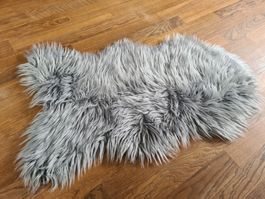 NEW fake fur 50x80cm grey