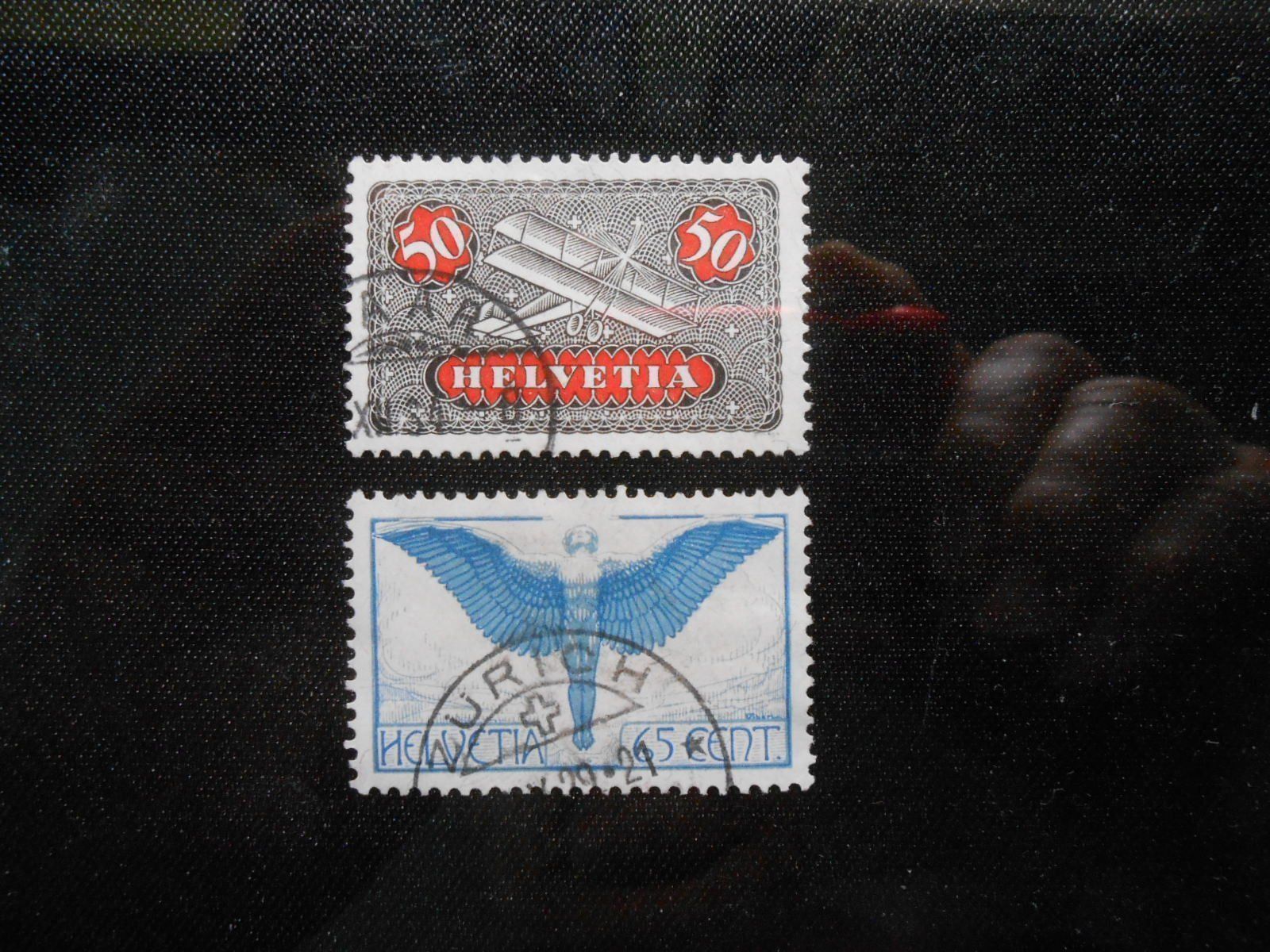 Alle Briefmarken: CH  Z 9/10  Flugpost  1923   Z CHF 67 – Gebraucht aus Hallwil von pkaiser44 1