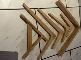 Restposten Wandkonsolen Tablarträger aus Holz