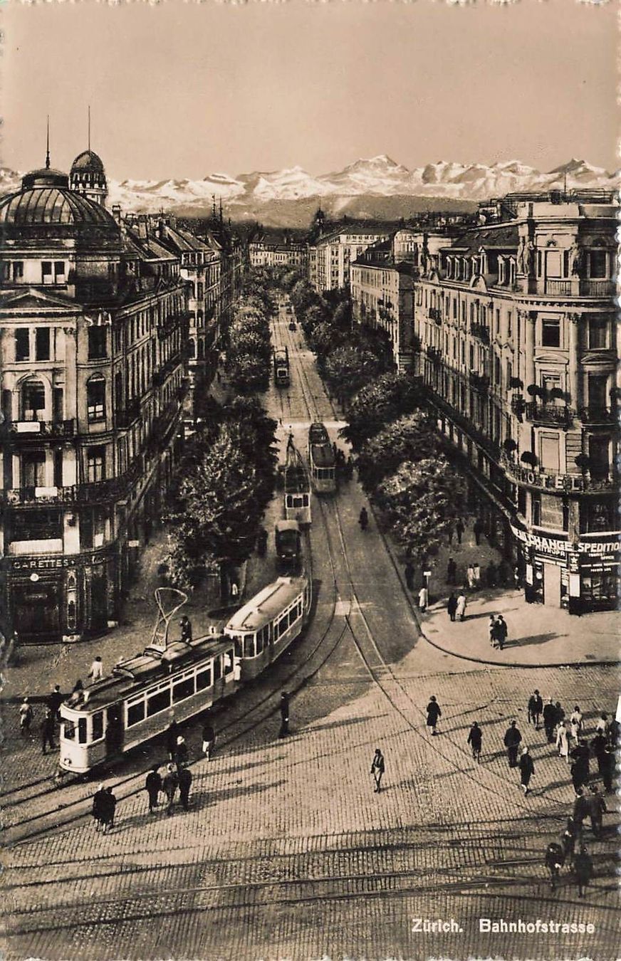 Ansichtskarten: Zurich Tram Straßenbahnen Bahnhofstrasse – Gebraucht aus Biasca von Blenio71