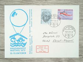 TR13 Enveloppe + Timbre Suisse 1972 Ballon Theme