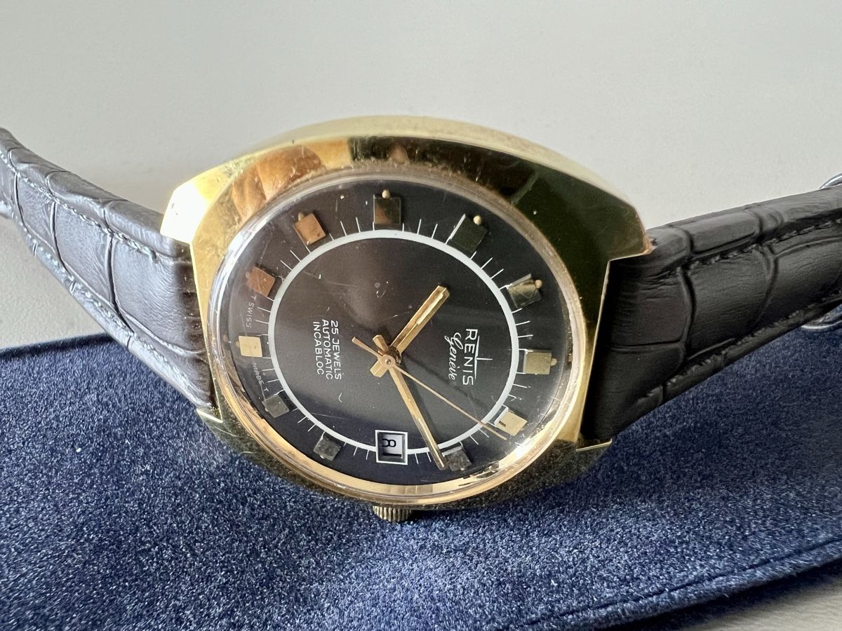 Orologi: RENIS Genève automatic gold-plated wristwatch – Usato da Le Mont-sur-Lausanne venduto da LycaGallery 8