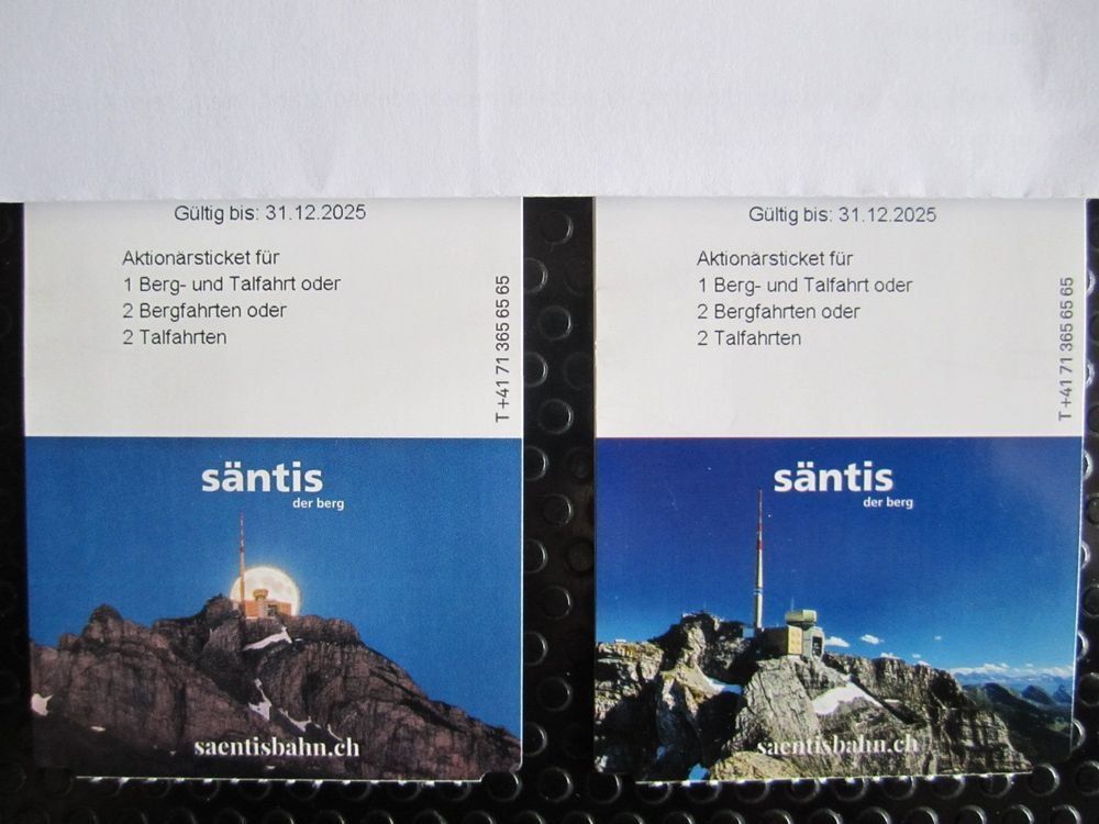 Billets: 2x Säntisbahn – Neuf (Voir description) à Lichtensteig par s13