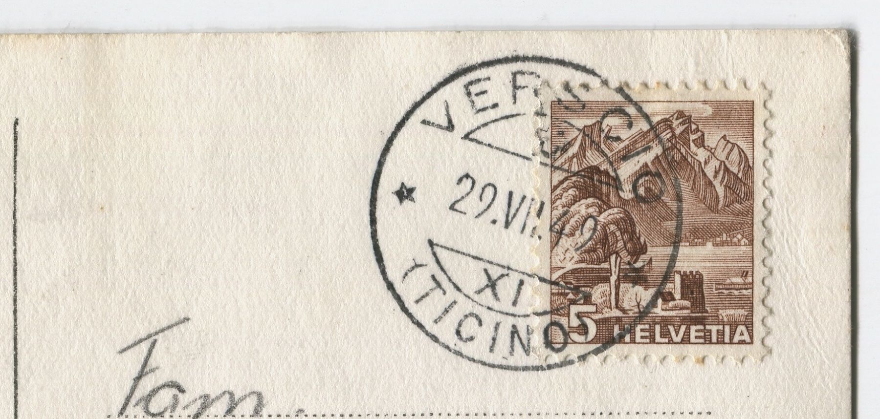 Cartoline postali: Verscio Panorama 1949 – Usato da coglio venduto da Tascia1 1