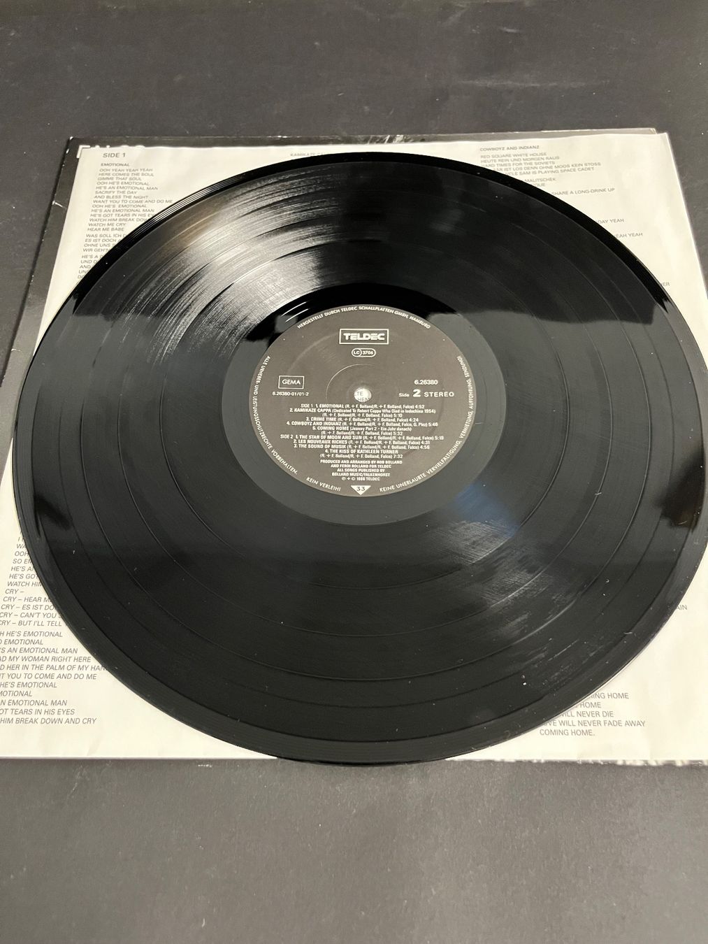 Dischi in vinile: FALCO Emotional LP Vinyl 1985 Teldec – Usato da Uster venduto da colmo 2