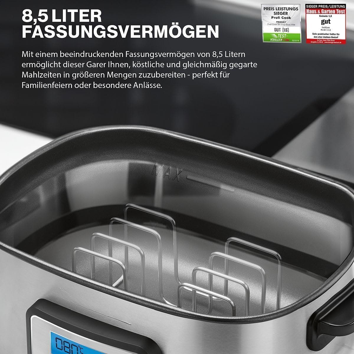 Elettrodomestici da cucina: Sous Vide Garer 8,5L 72h Timer Joghurt Warmhaltefunktion – Nuovo e nell'imballaggio originale da St. Gallen venduto da sch_zsz7 2
