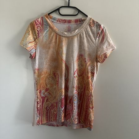 VINTAGE HIPPIE PAISLEY T-SHIRT S
