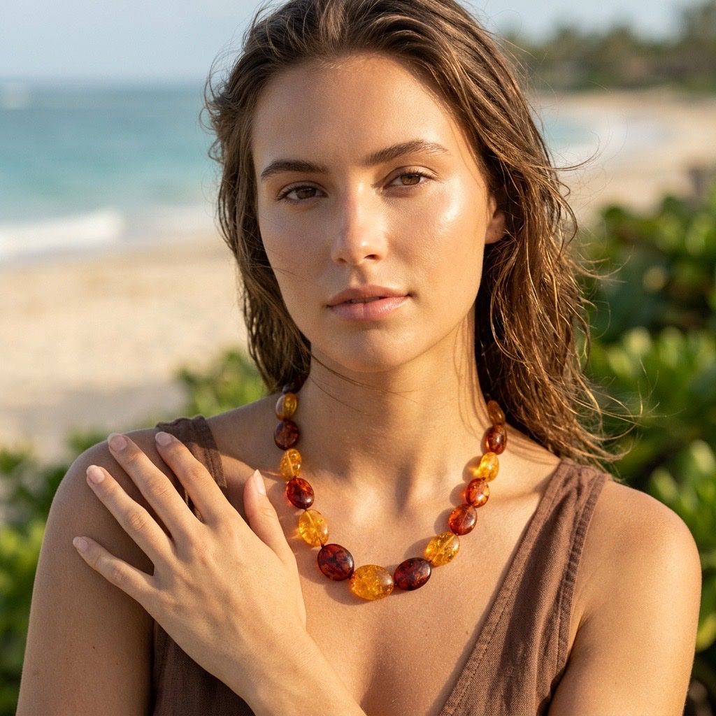 Catenine: Baltic Amber Necklace – Nuovo e nell'imballaggio originale da Rüschlikon venduto da ThereseJewelryDesign 2