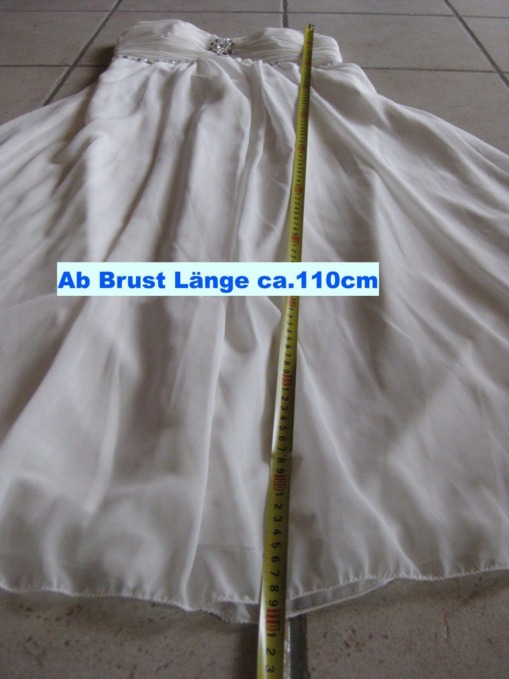 Vestiti: Princess Glitzerkleid weiss Gr.M/L/40/42 – Usato da Steinmaur venduto da Daka36 5