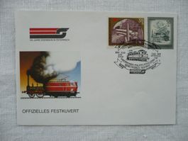 Oesterr. 1987 Festkuvert 150 Jahre Eisenbahn in Oesterr.