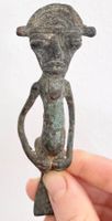 seltene alte Bronze Figur Kulango Elfenbeinküste Höhe 11 cm