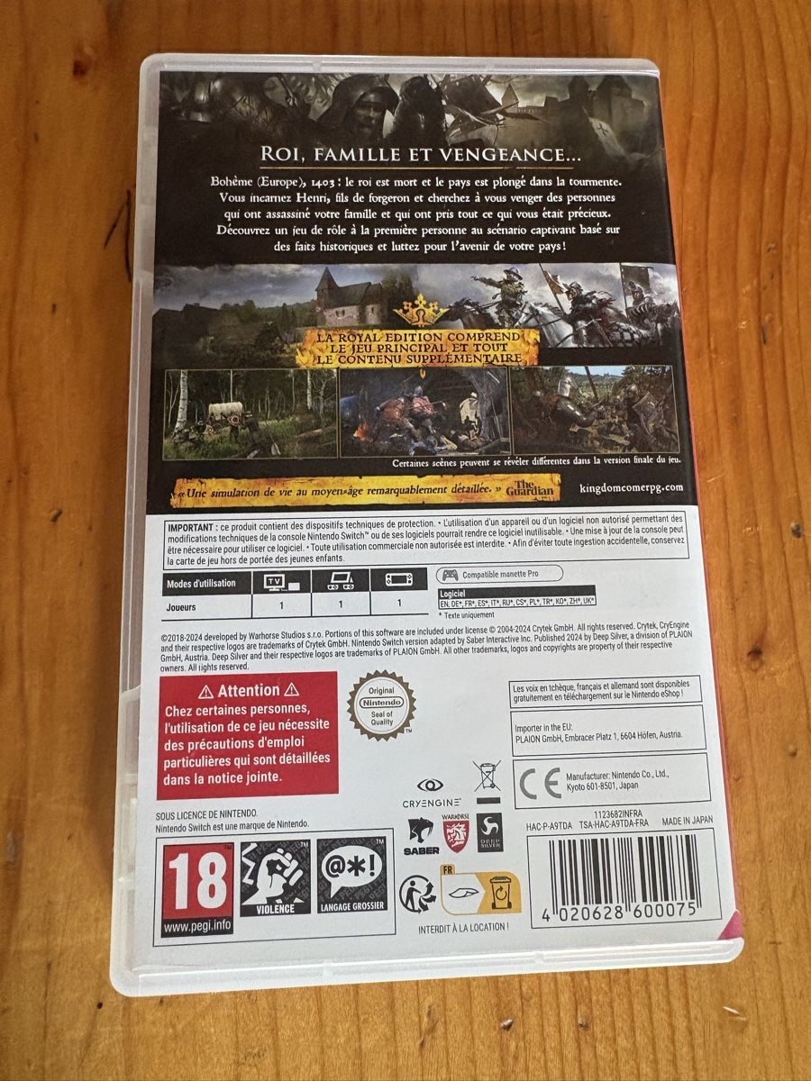 Nintendo Jeux: KingdomCome Deliverance Royal Édition Switch Multilingue – D'occasion à La Brévine par daduszka 1