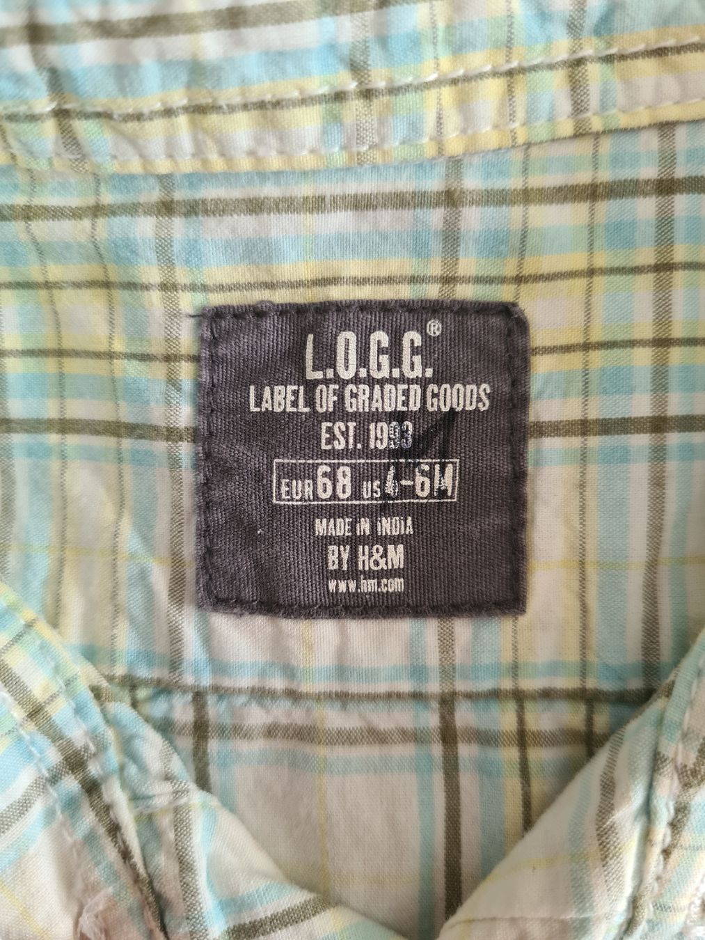 H&M Camicie, T-shirt & Polo: Hemd L.O.G.G. Karomuster Grösse 68 4-6M – Usato da Horw venduto da Mirii91 1