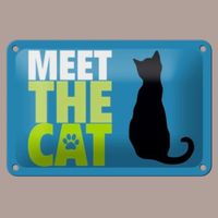 🔥 MEET THE CAT Katzen Blechschild 💙 12x18cm OVP 🔥