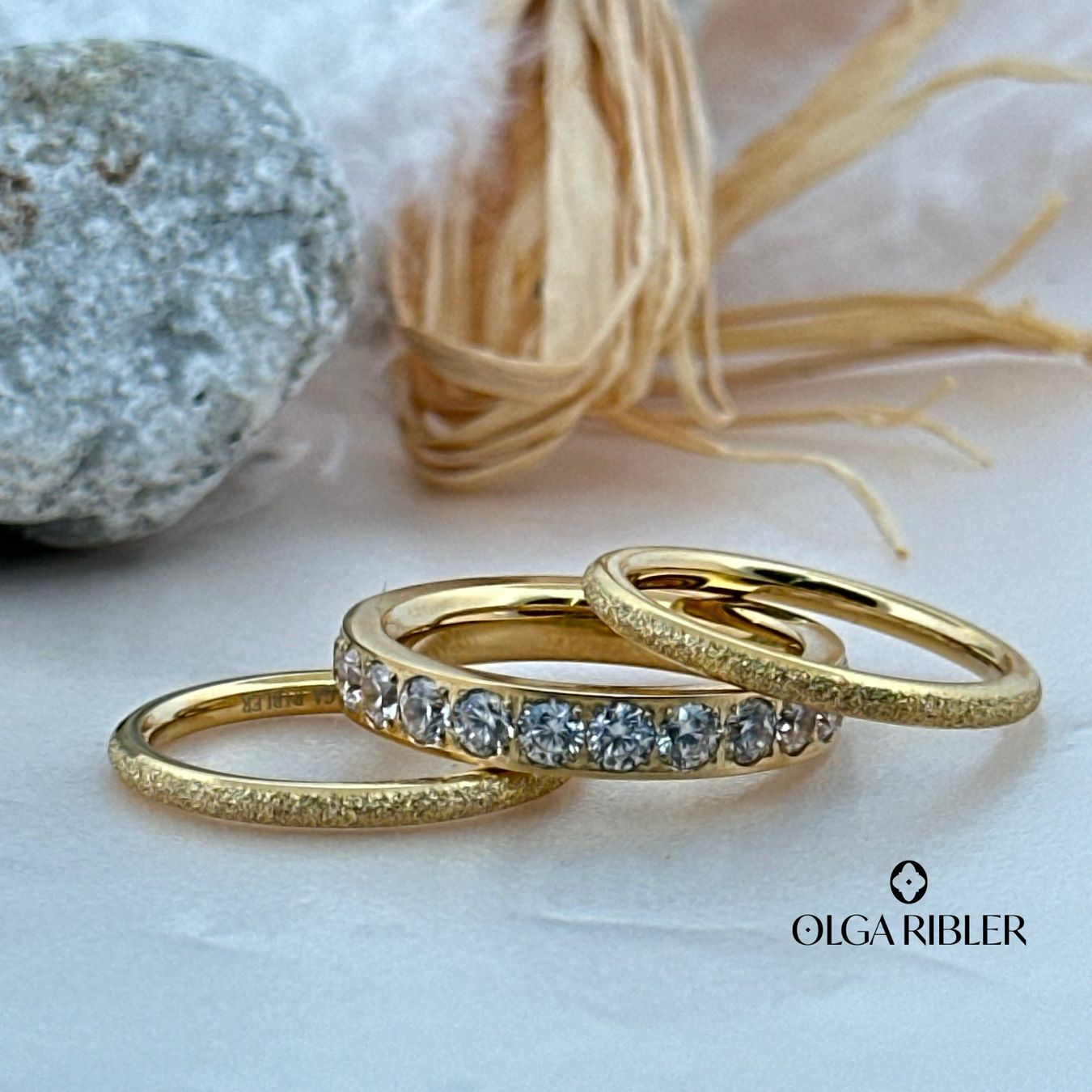 Olga Ribler Ringe: Edelstahl  Ring Set aus 3 Ringen Grösse 52 – Neu (gemäss Beschreibung) aus Luzern von byolgaribleroutlet 1