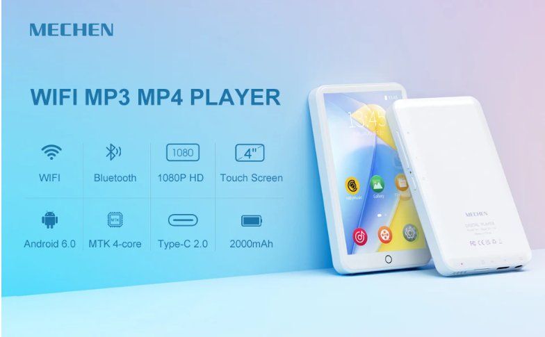 Lettore multimediale portatile: 4" MP3-MP4-Player Bluetooth WLAN Lautsprechern E-Book – Nuovo e nell'imballaggio originale da Genève venduto da Top-Trend 5