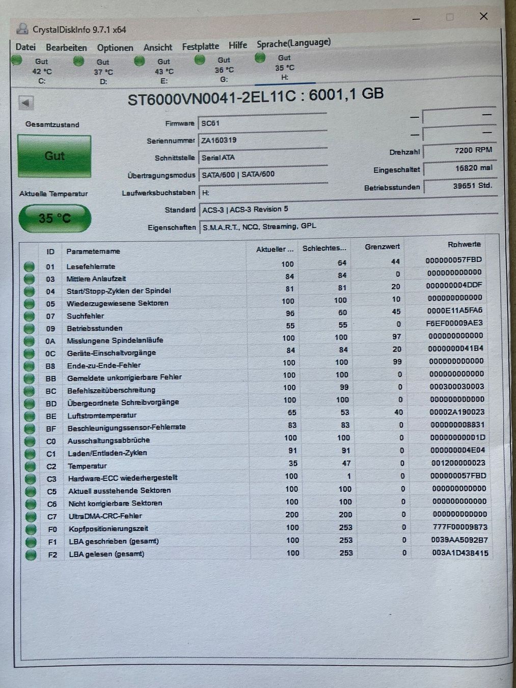 Seagate Dischi rigidi: 6TB HDD IronWolf (1) – Usato da Brunnen venduto da Obw16 2