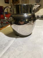 Cruche en faïence argentée, vintage,