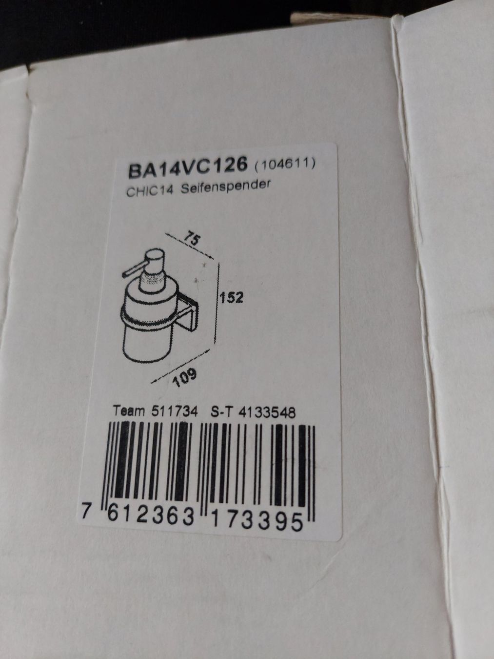 Flacons: Bodensatz BA14VC126 Seifenspender – Neu und originalverpackt aus Tegerfelden von Spick67 1
