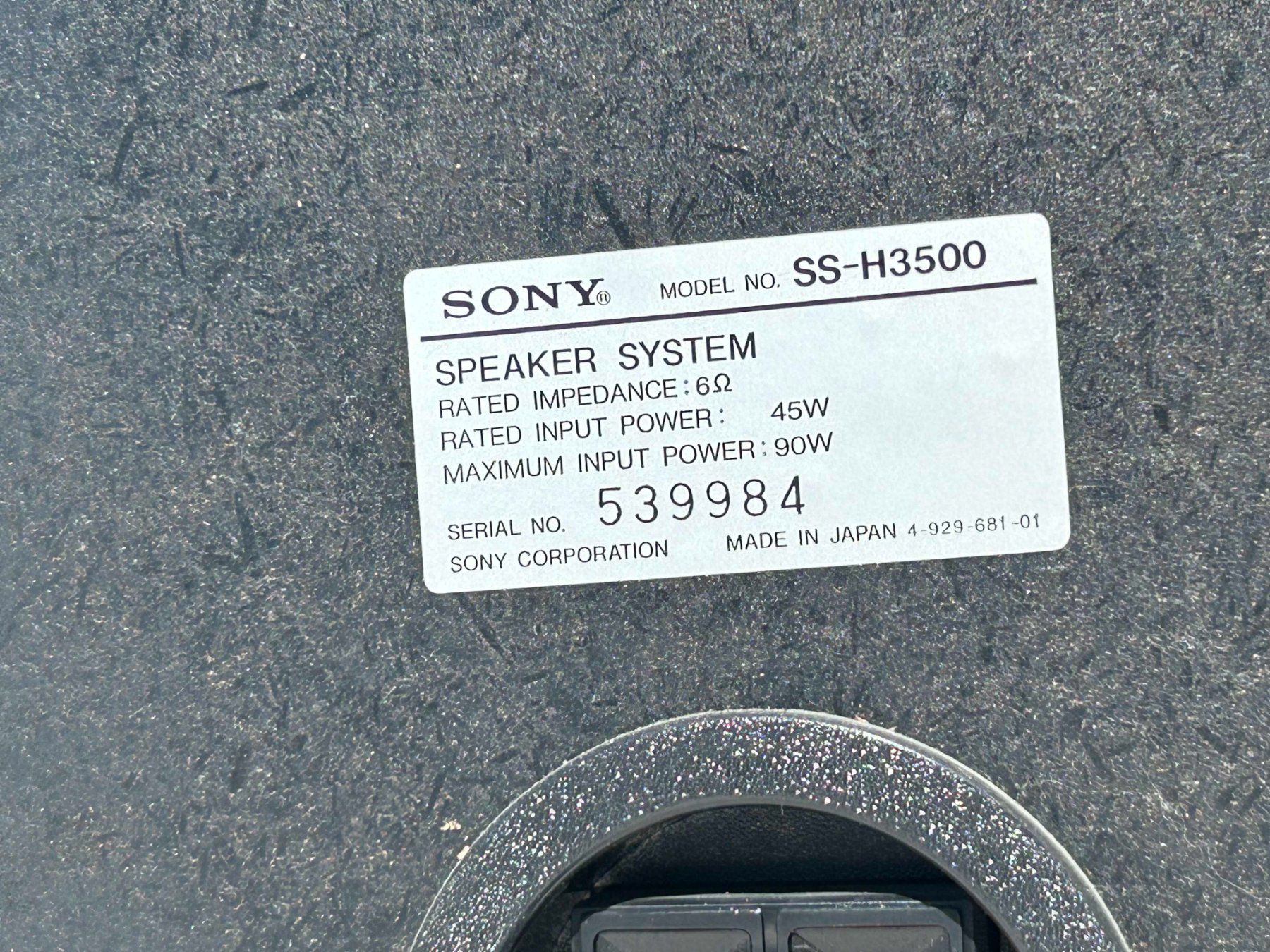 Sony Casse acustiche: Lautsprecher Sony SS-H3500 – Usato da Zürich venduto da Cjjgj 1