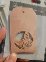 mind. 70Stk Geschenkanhänger mit Schmetterling, rosa/peach