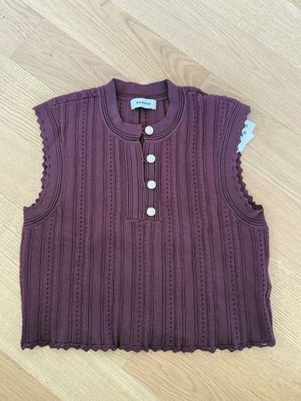 Sandro Strickweste Aubergine Grösse 1 NEU
