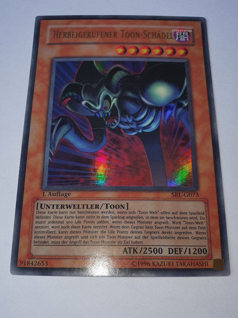 Yugioh Sammelbilder & Trading cards: ! Yugioh: Herbeigerufener Toon-Schädel SRL-G073 1. Auflage ! – Gebraucht aus Arbon von Akatsuki9 2