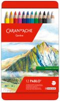 666.312 PABLO * Caran d'Ache * 12 Farbstifte im Metall-Etui