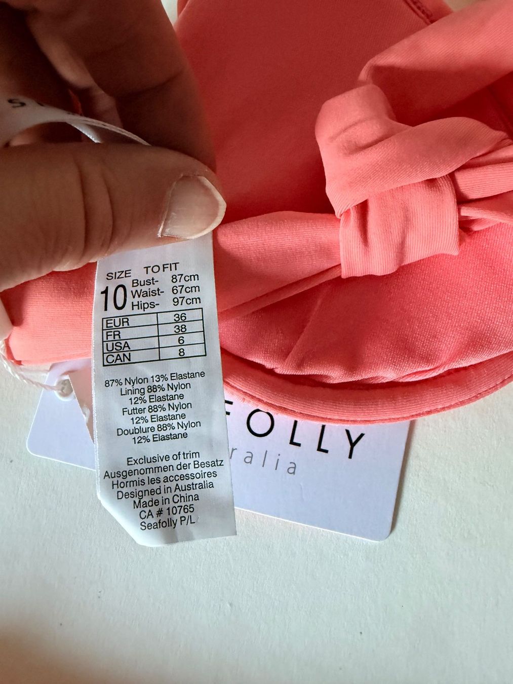 Seafolly Costumi da bagno & Bikini: SEAFOLLY, Bikini, Grösse 36, Farbe Lachs – Nuovo e nell'imballaggio originale da Rudolfstetten venduto da gst_g7xl 5