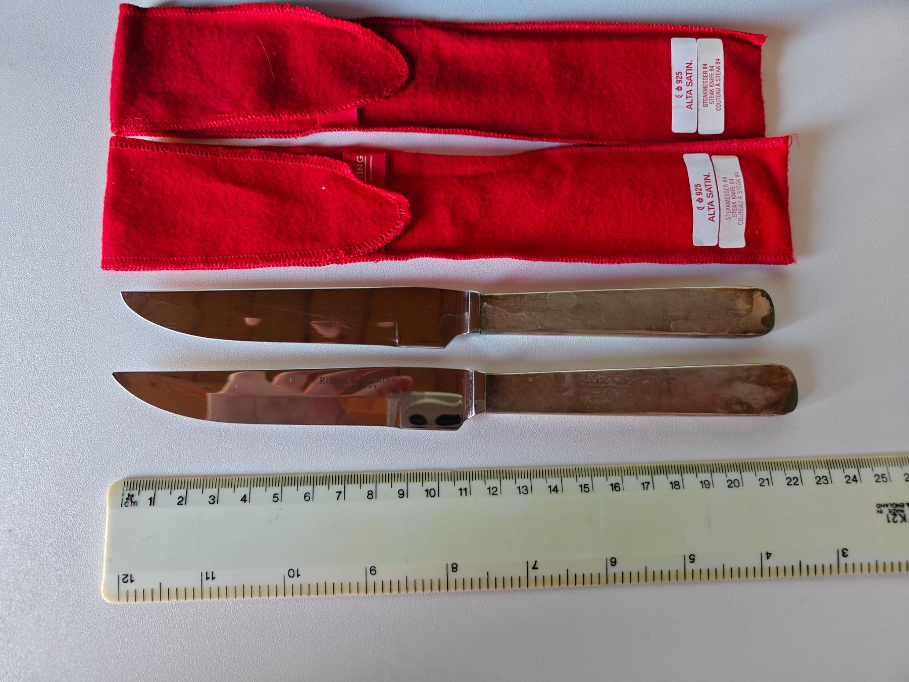 Robbe & Berking Coltelli: 2 Robbe & Berking Alta Steakmesser 925 Sterling – Usato da Wädenswil venduto da alex-maxima 2