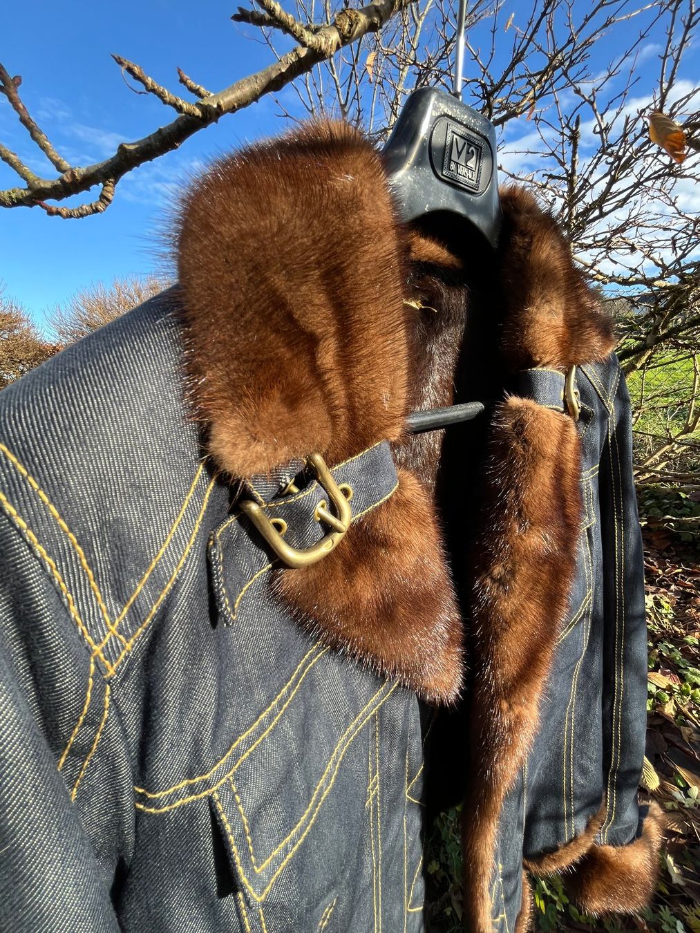 Roberto Cavalli Giacche: Roberto Cavalli - Nerz Jeans-Blouson – Usato da Basel venduto da Lancer4 5