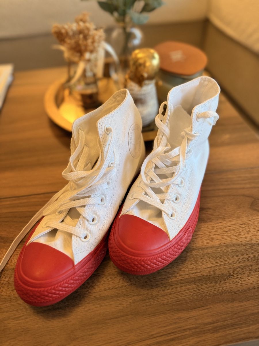 Converse Scarpe da uomo: Red and white Converse 37.5 – Usato da Genève venduto da NaleMorri