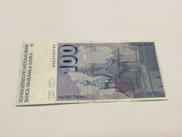 100 fr Bank Noten Swiss guten Zustand 