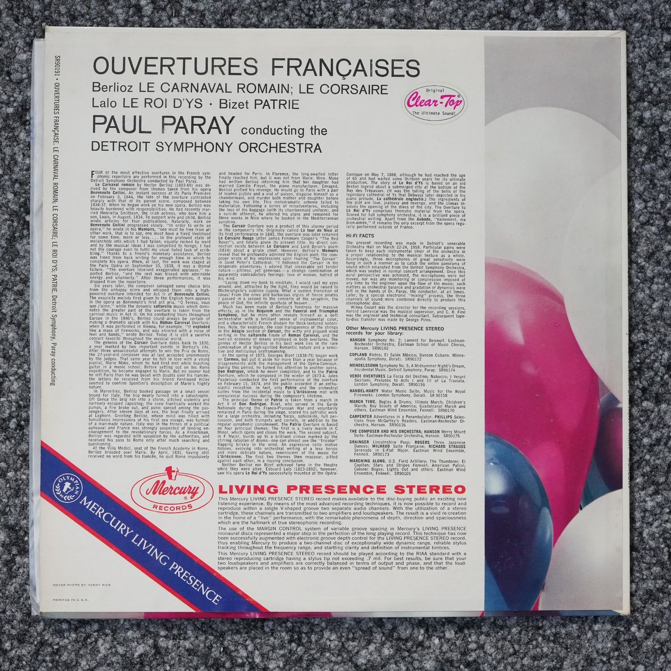Dischi in vinile: Mercury SR 90156 / Verdi Overtures – Usato da Brunnen venduto da Techfreak1 1
