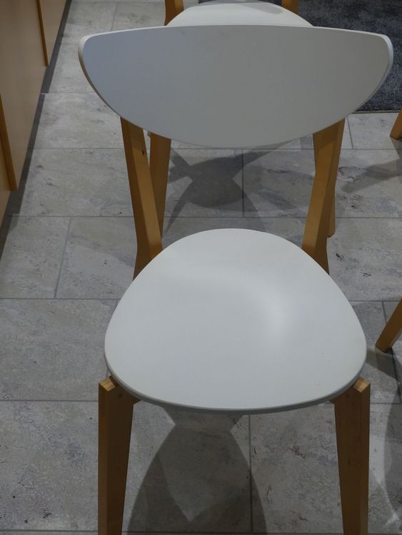 4 x IKEA Küchenstühle weiss/Buche Kaufen auf Ricardo