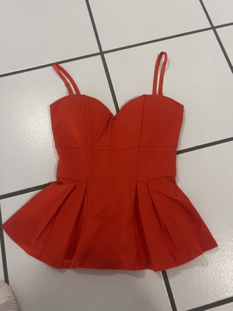 bebe Top, Rot, Gr. S, Bustier, Figurbetont, Sommer 48