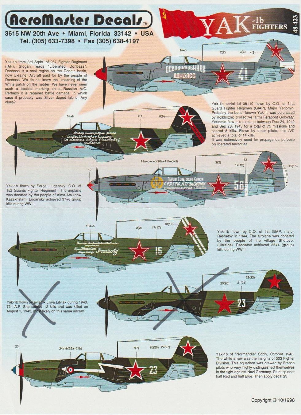 Kit di modellismo & Modellini statici: Decals zu Yakovlev Yak-1b 1/48 – Nuovo (secondo la descrizione) da Bözen venduto da jackieoh 1
