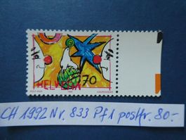 CH 1992 Nr. 833 Pf1 postfrisch **
