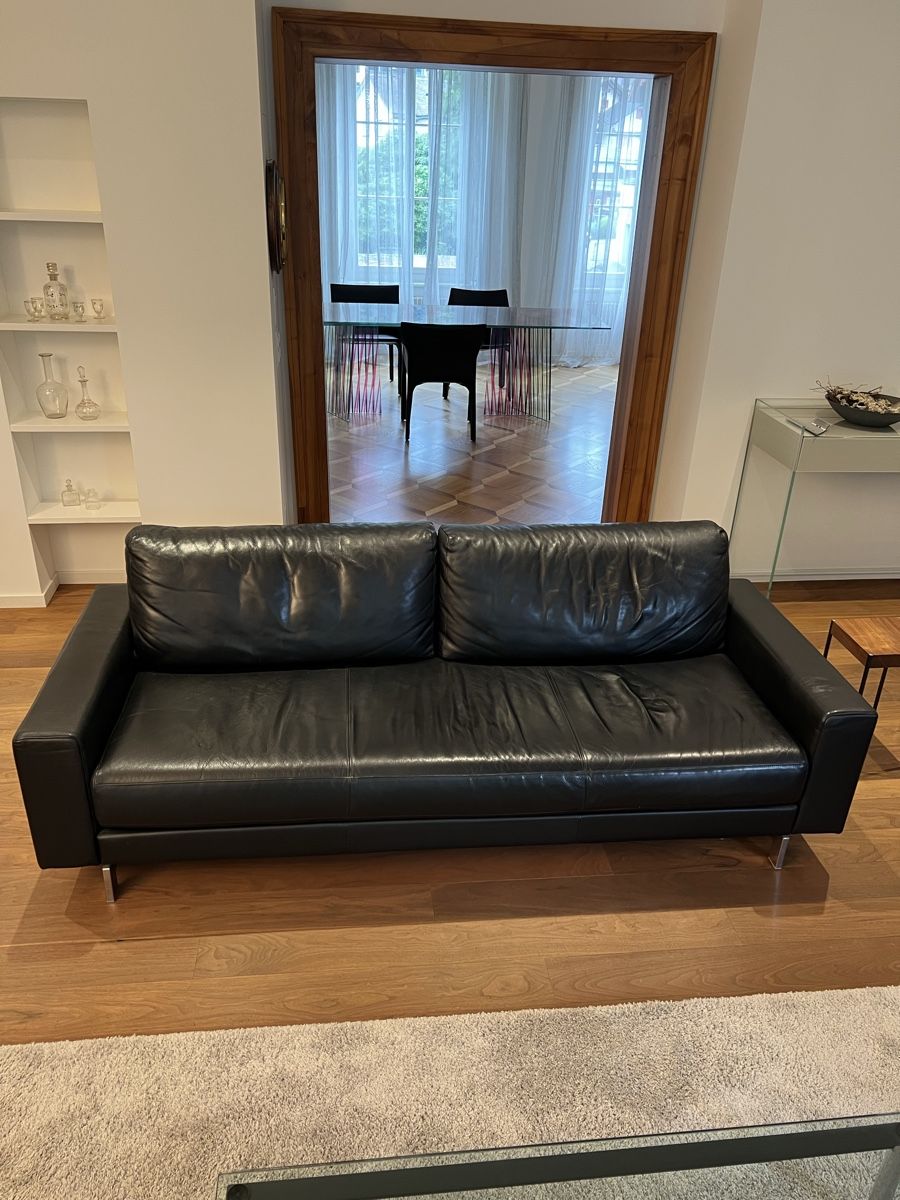 Sofas: 3er Sofa Rolf Benz, Leder schwarz – D'occasion à Altdorf UR par Seller660