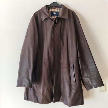 BURBERRY Kalb Leder Jacke Parka Lederjacke Novacheck Gr.46