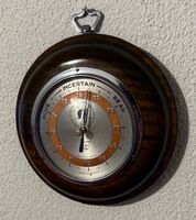 Barometer/Wetterstation, Holzrahmen, Vintage-Stil, Top!