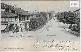 Gruss aus Herzogenbuchsee - Bahnhofstrasse - animee belebt